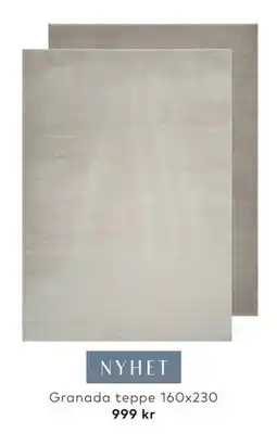 Skeidar Granada teppe 160x230, NOK 999 tilbud