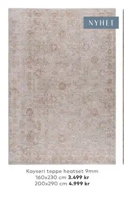 Skeidar Kayseri teppe heatset 9mm tilbud