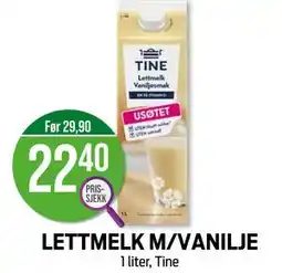 Kiwi LETTMELK M/VANILJE, NOK 22.4 tilbud