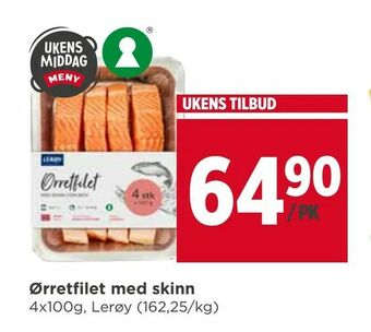 Meny Ørretfilet med skinn tilbud