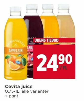 Meny Cevita juice tilbud