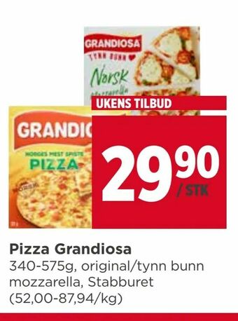 Meny Pizza Grandiosa tilbud