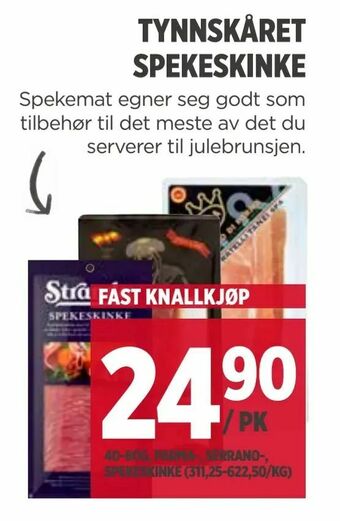 Meny Tynnskåret spekeskinke tilbud