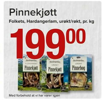 Spar Pinnekjøtt tilbud
