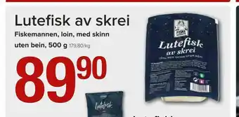 Spar Lutefisk av skrei tilbud