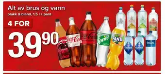 Spar Alt av brus og vann tilbud