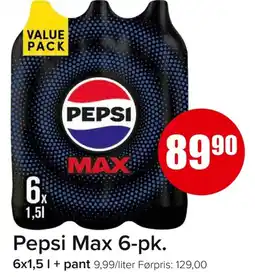 Eurospar PEPSI Max 6-pk. tilbud