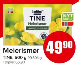 Eurospar TINE Meierismør tilbud