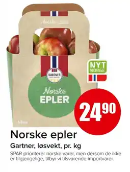 Eurospar GARTNER Norske epler tilbud