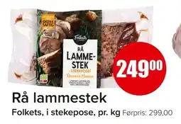 Eurospar FOLKETS Rå lammestek tilbud