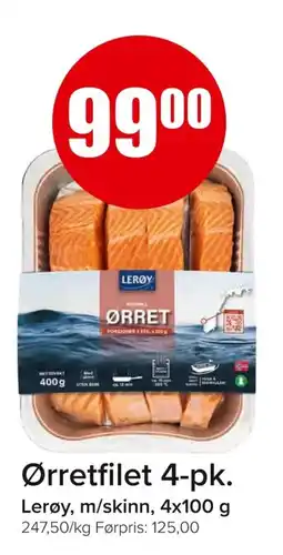 Eurospar LERØY Ørretfilet 4-pk. tilbud