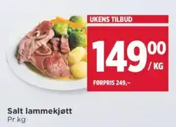 Meny Salt lammekjøtt tilbud