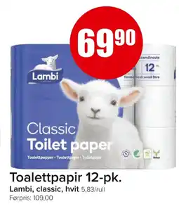 Eurospar LAMBI Toalettpapir 12-pk. tilbud