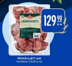 Rema 1000 FÅRIKÅLKJØTT LAM, NOK 129.9 tilbud