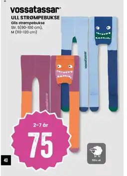 Sport Outlet Vossatassar ull strømpebukse glis strømpebukse tilbud