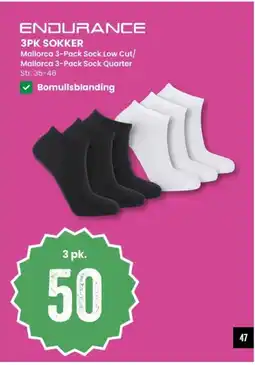 Sport Outlet Endurance 3pk sokker tilbud