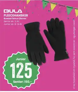 Sport Outlet Bula fleecehansker breeze fleece gloves senior str. s-xl junior str. 8-14 år tilbud