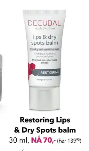 Apotek 1 Restoring Lips & Dry Spots balm, NOK 70 tilbud
