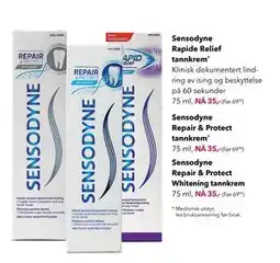 Apotek 1 Sensodyne Rapide Relief tannkrem, NOK 35 tilbud
