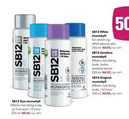 Apotek 1 SB12 White munnskyll, NOK 85 tilbud