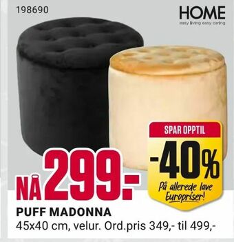 Europris PUFF MADONNA tilbud
