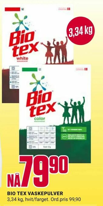 Europris Bio tex vaskepulver tilbud