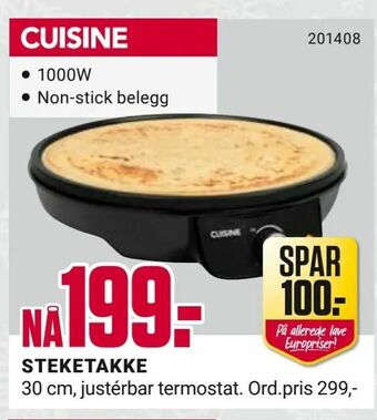 Europris STEKETAKKE tilbud