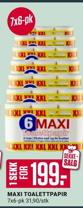 Europris Maxi toalettpapir tilbud