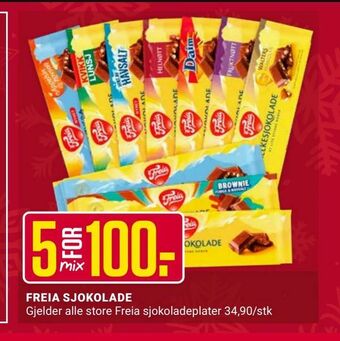 Europris Freia sjokolade tilbud