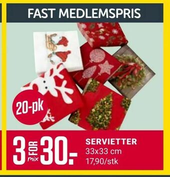 Europris Servietter tilbud