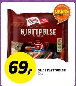 Bunnpris GILDE KJØTTPØLSE, NOK 69 tilbud