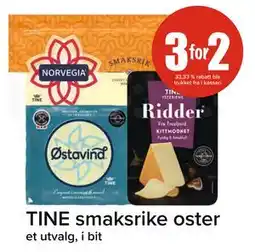 Spar TINE smaksrike oster tilbud
