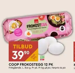 Coop Mega COOP FROKOSTEGG 12 PK, NOK 39.9 tilbud