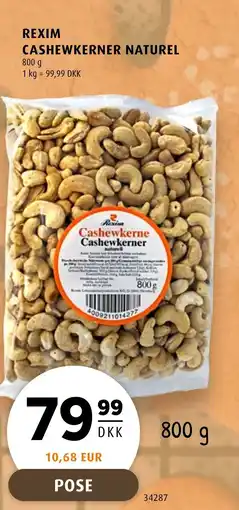 Scandinavian Park Rexim cashewkerner naturel tilbud