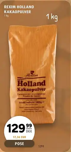 Scandinavian Park Rexim holland kakaopulver tilbud