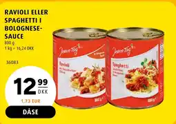 Scandinavian Park Ravioli eller spaghetti i bolognese- sauce tilbud