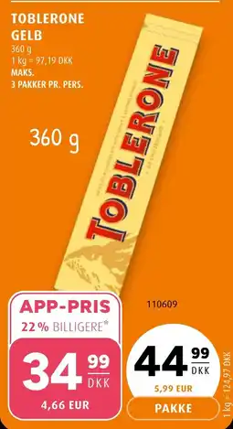 Scandinavian Park Toblerone gelb tilbud