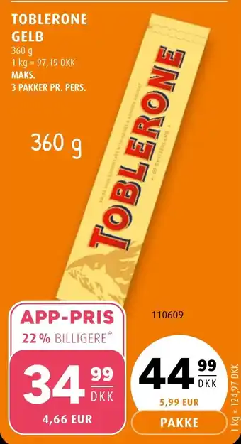 Scandinavian Park Toblerone gelb tilbud