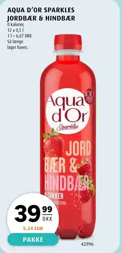 Scandinavian Park Aqua d'or sparkles jordbær & hindbær tilbud