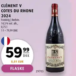 Scandinavian Park CLÉMENT V COTES DU RHONE 2024 tilbud