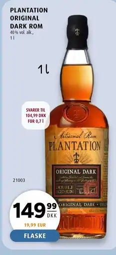 Scandinavian Park Plantation original dark rom tilbud