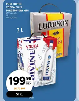 Scandinavian Park Pure divine vodka eller lordson dry gin 37,5% vol. alk., tilbud