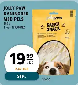 Scandinavian Park Jolly paw kaninører med pels tilbud