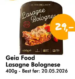 Havaristen Geia Food Lasagne Bolognese tilbud