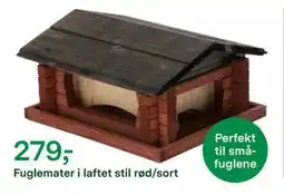 Felleskjøpet Fuglemater i laftet stil rød/sort, NOK 279 tilbud