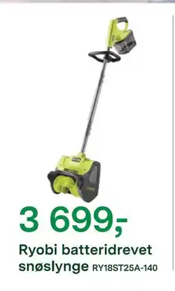 Felleskjøpet Ryobi batteridrevet snøslynge, NOK 3699 tilbud