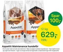 Felleskjøpet Appetitt Maintenance hundefôr, NOK 629 tilbud
