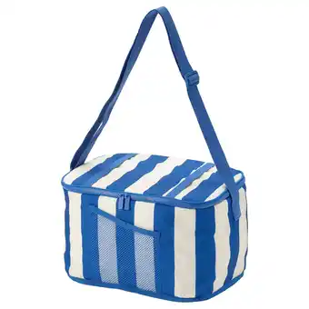 IKEA Pillerstarr Kjølebag, mønstret/blå, 38x22x26 cm tilbud