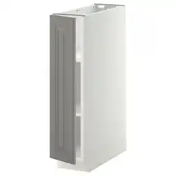 IKEA Metod Benkeskap med hylleplater, hvit/bodbyn grå, 20x60 cm tilbud