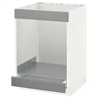 IKEA Metod Benkeskap f platetopp+ovn m skuff, hvit/bodbyn grå, 60x60 cm tilbud